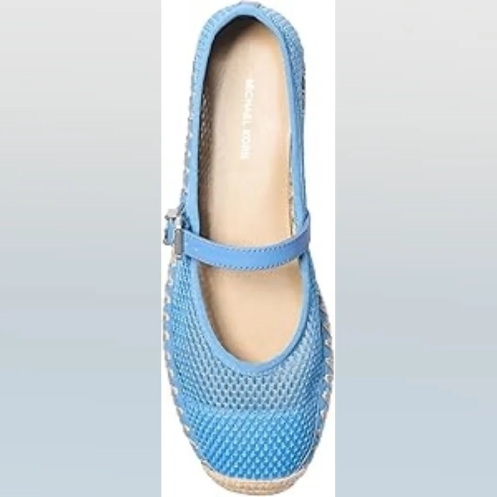 MICHAEL Michael Kors Women's Lynn Blue Mesh Ballet Espadrille Size 10